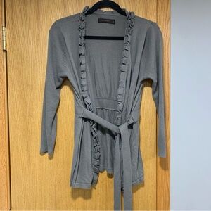 The Limited Gray Sweater Tie Cardigan - Size Large